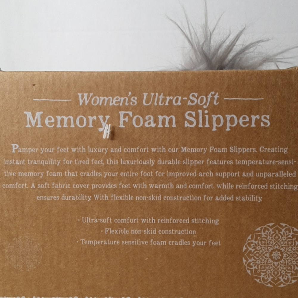 Loft living womens ultra soft memory foam slippers - Picture 2 of 8